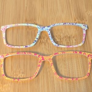 WONDER WOMAN!! 2 Pair Eyewear Toppers- Kirby style- WW & Splatter 🫟 Paint